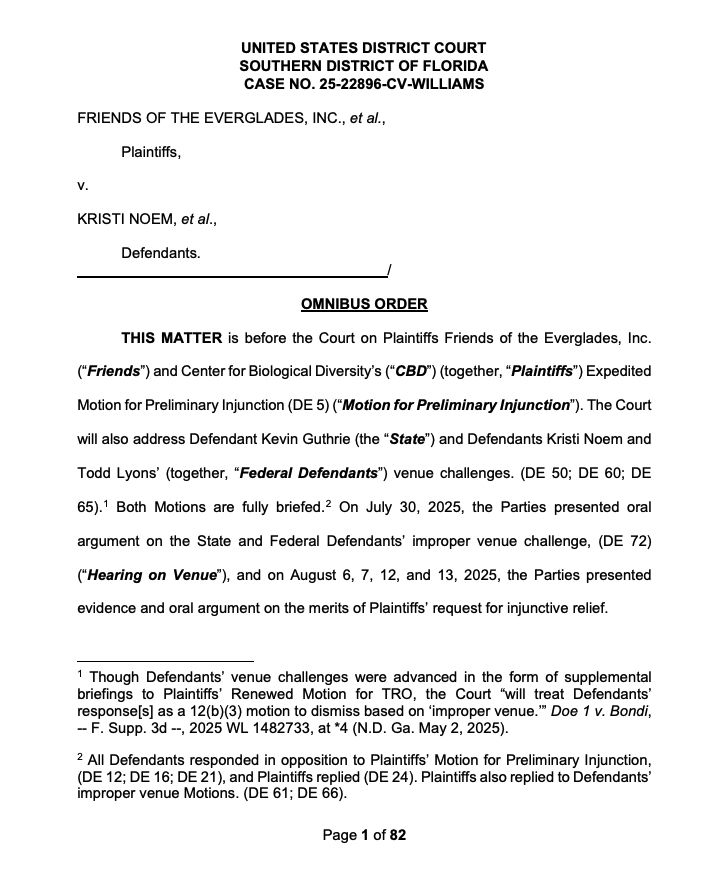 Kathleen Williams orders Florida to empty 'Alligator Alcatraz' 