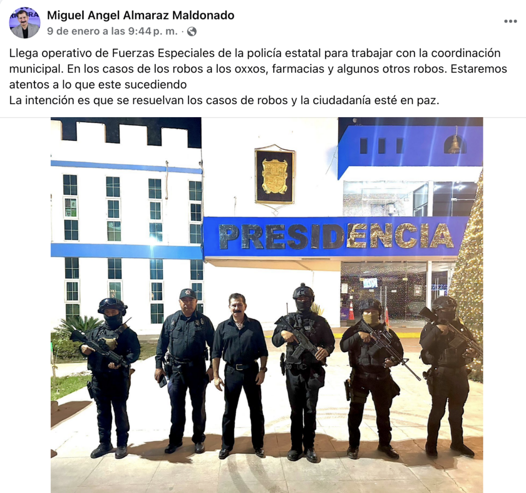 Publicación alcalde de Río Bravo. 