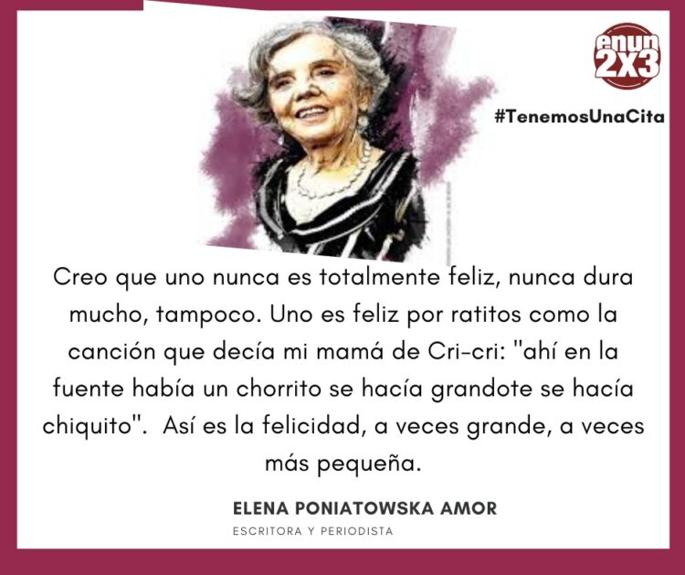 La felicidad y Elena Poniatowska 📖