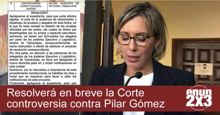 Resolverá en breve la Corte controversia contra Pilar Gómez