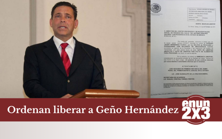 Ordenan liberar a Geño Hernández