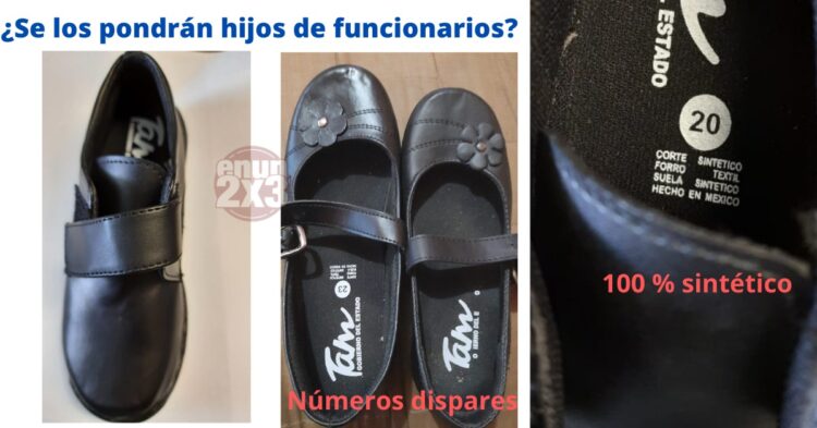 Entrega GobTam zapatos sintéticos de 30 y 50 pesos