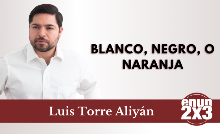 Blanco, negro, o naranja