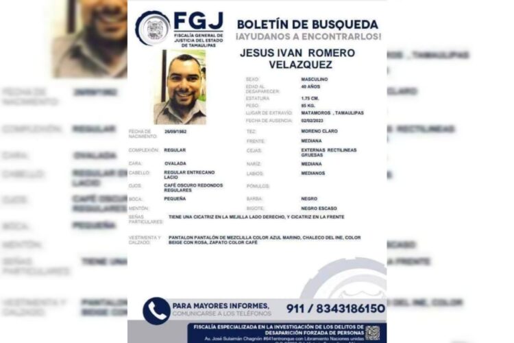 Sigue sin aparecer funcionario del INE secuestrado en Matamoros