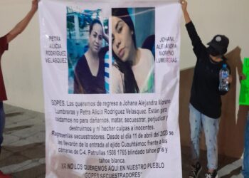 Protestan por desaparición de dos mujeres en Mante