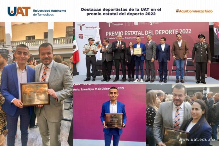 Felicita rector a atletas de la UAT reconocidos en el Premio Estatal del Deporte 2022