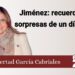 Jiménez: recuerdos y sorpresas de un día feliz