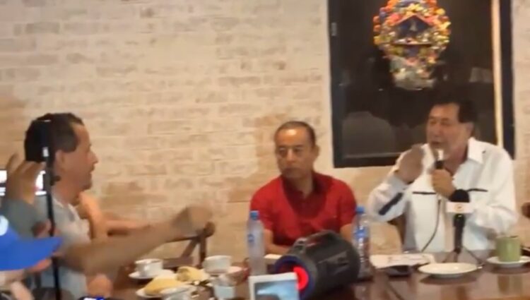 Se encienden los ánimos en conferencia de prensa de Noroña en Ciudad Madero