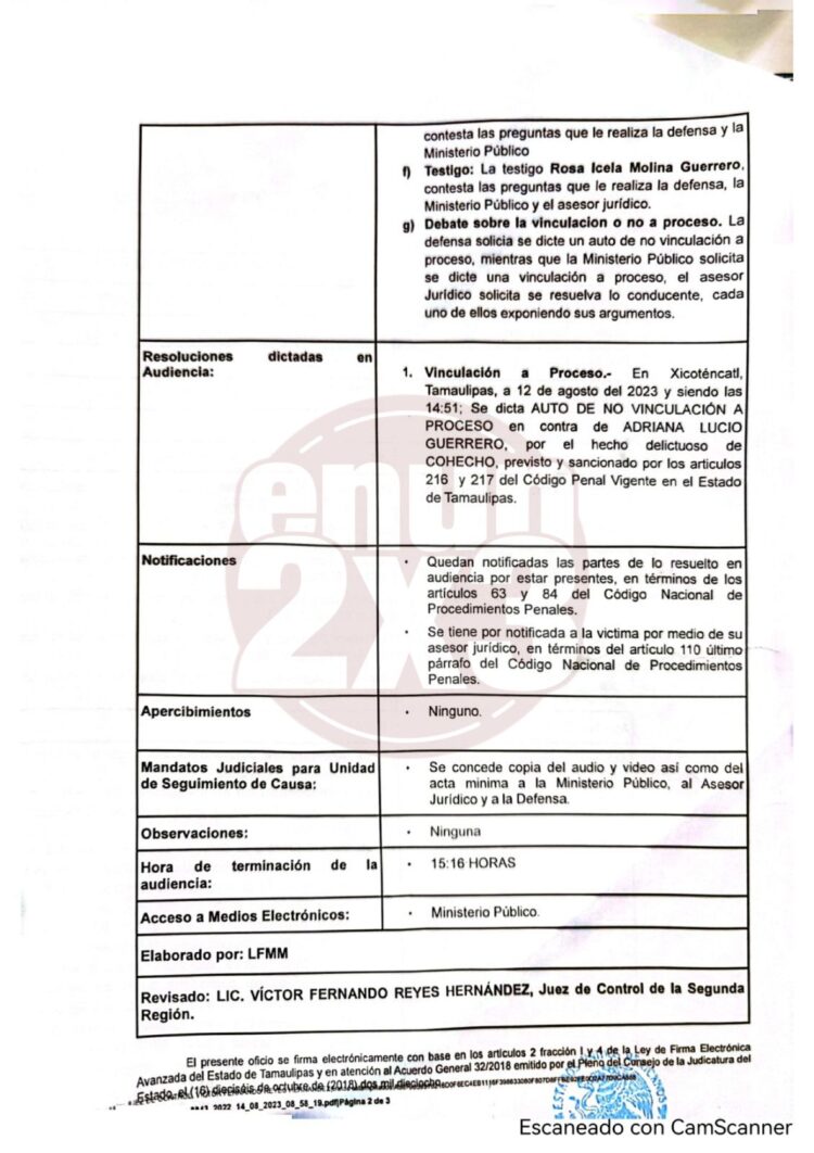 Juez libera de cargos a Síndica que denunció irregularidades del alcalde panista de Ocampo