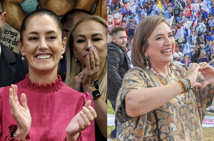 Candidatas presidenciales tendrán plan de protección de Sedena: AMLO. Foto de Twitter @Claudiashein @XochitlGalvez