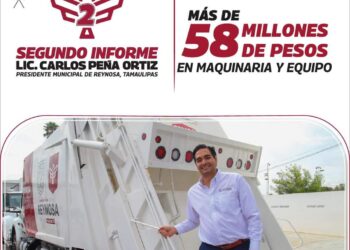 Invierte Gobierno de Reynosa más de 58 MDP en maquinaria y equipo