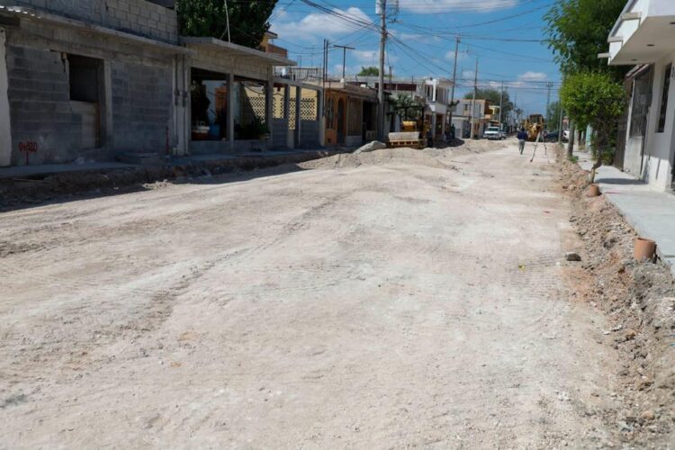 Pavimenta Gobierno de Reynosa en La Joya