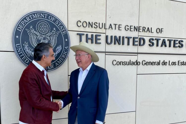 Seguridad fronteriza y migración, abordan Ken Salazar y Américo Villarreal. Foto de X Ken Salazar