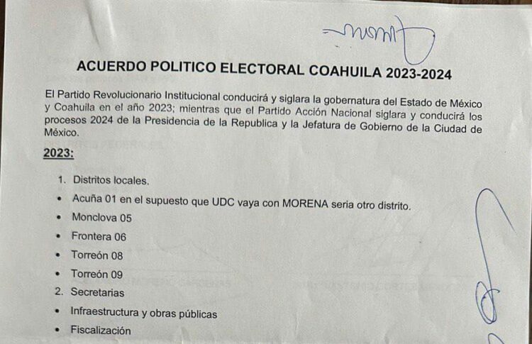 En Coahuila negociaron desde diputaciones hasta las notarias y hasta el Instituto coahuilense de Acceso a la Información Pública