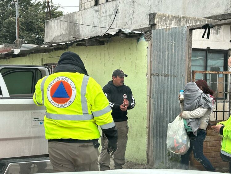 Albergan a 123 personas en refugios temporales de Tamaulipas por frente frío