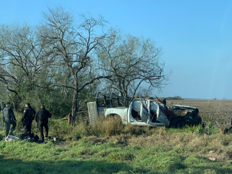 Mueren dos elementos de la Guardia Estatal en volcadura. Foto de X @FuriaNegra77