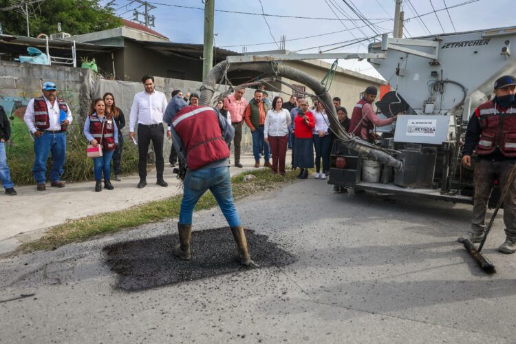 Agiliza Peña Ortiz trabajo de bacheo en Reynosa