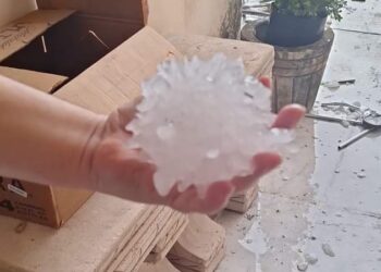 Reportan fuerte granizada en Coahuila