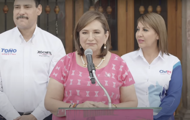 “Tiene derecho a ser candidato”: Xóchitl Gálvez sobre candidatura de Cabeza de Vaca. Foto tomada de video