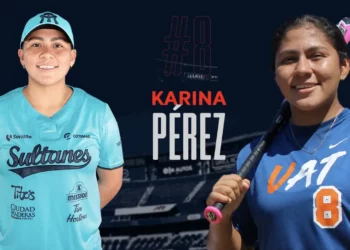 Karina Pérez, alumna de la UAT, se destaca en el softbol profesional mexicano