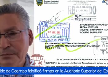 Alcalde de Ocampo falsificó firmas en la Auditoría Superior del Estado