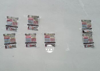 “Tapiza” CDN Nuevo Laredo con panfletos contra Morena