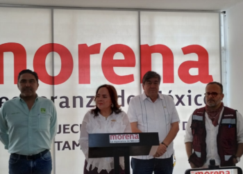 Morena Tamaulipas denuncia violencia en Nuevo Laredo. Foto de Xóchitl García/EnUn2x3