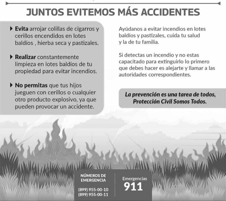 Ante la ola de calor que se registra en Reynosa, PC exhorta a extremar precauciones