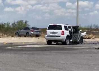 Equipo de Claudia Sheinbaum sufre accidente en Coahuila; una persona murió. Foto de Redes Sociales