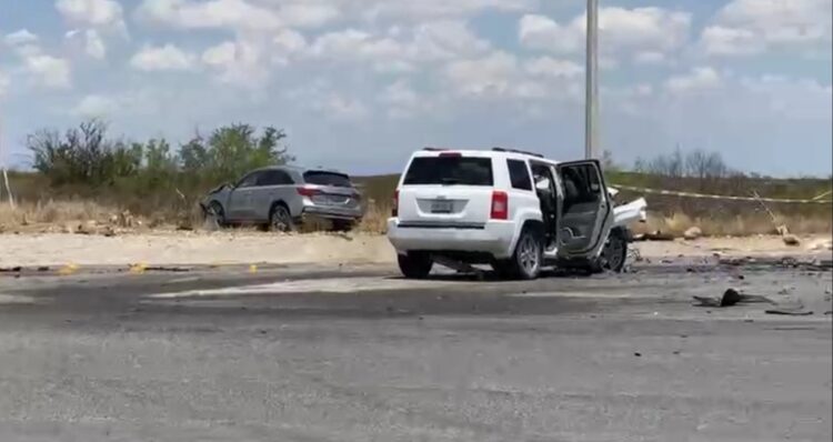 Equipo de Claudia Sheinbaum sufre accidente en Coahuila; una persona murió. Foto de Redes Sociales