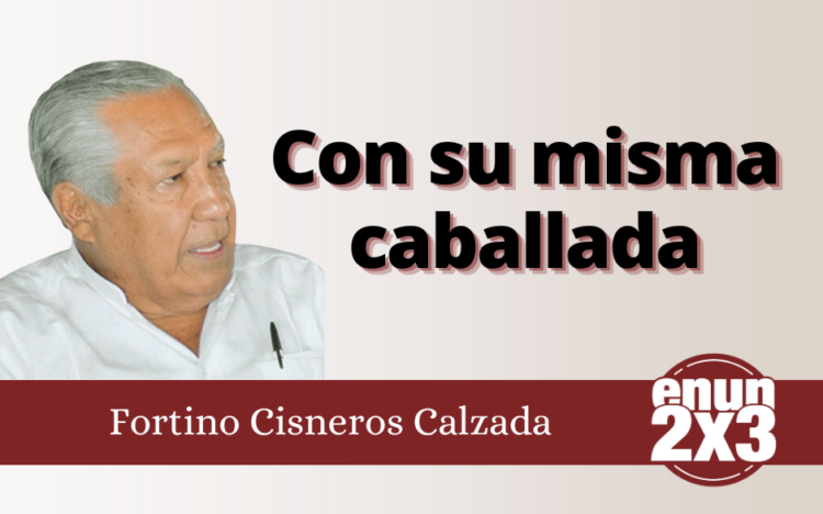 Con su misma caballada