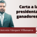 Carta a la presidenta y ganadores…