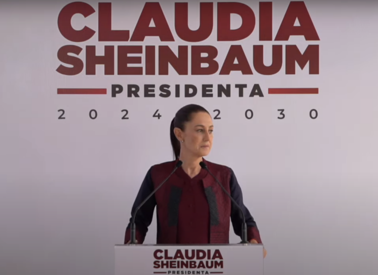 La virtual presidenta electa de México, Claudia Sheinbaum. Foto tomada de video
