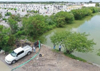 Instala Gobierno de Reynosa bomba de agua para evitar inundaciones