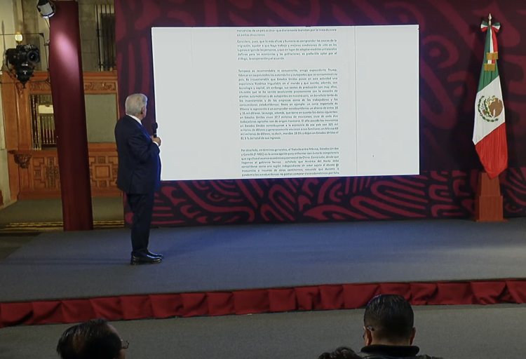 "Todavía soy presidente de México": AMLO envía carta a su "amigo" Trump. Foto tomada de video