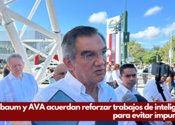 Sheinbaum y AVA acuerdan reforzar trabajos de inteligencia para evitar impunidad | Foto: Cortesía para En Un 2x3