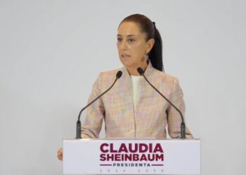 Virtual presidenta electa de México, Claudia Sheinbaum Pardo en conferencia de prensa.