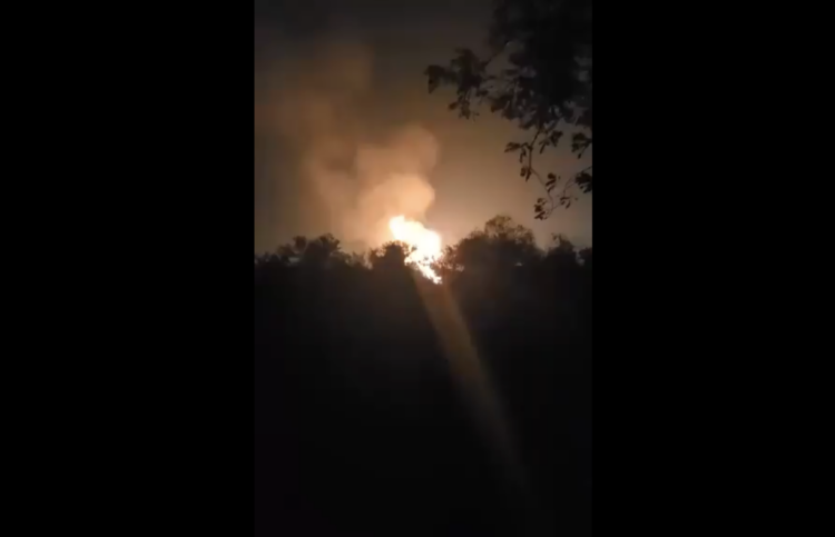 Explota ducto de Pemex en Altamira. Foto tomada de video