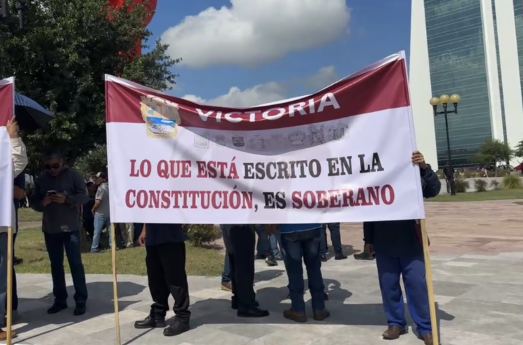 Autodefensas de Tamaulipas apoyan la Reforma al Poder Judicial. Foto tomada de video
