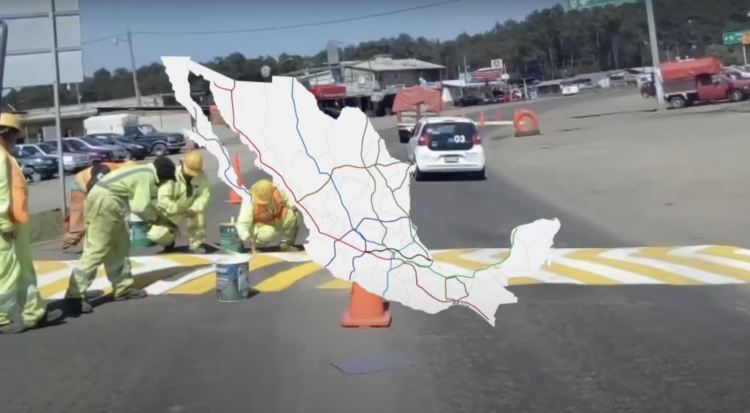 Bachetón, el programa del Gobierno Federal para reparación de carreteras federales. Foto tomada de video