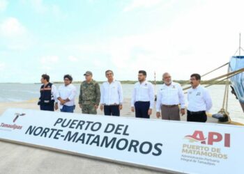 Supervisa gobernador avances del Puerto del Norte en Matamoros