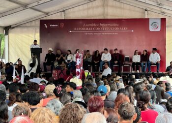 Exigencia de presupuesto del INE busca descarrilar elección judicial, advierte Noroña en Victoria. Foto de Víctor Gallegos/EnUn2x3