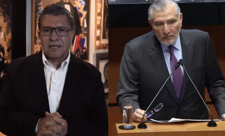 Adán Augusto y Monreal protagonizan enfrentamiento por acusaciones de irregularidades en el Senado. Fotos tomadas de video
