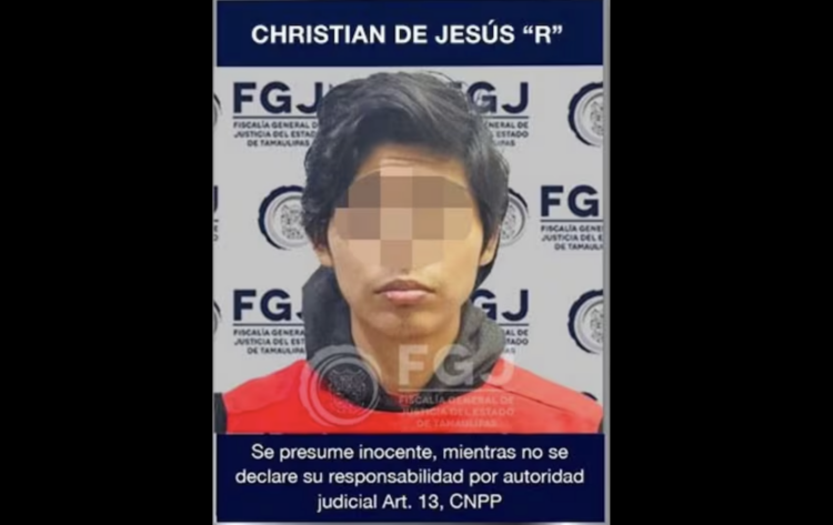 Christian de Jesús 'N', presunto agresor de Melanie. Foto de Fiscalía Tamaulipas