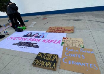 Exigen justicia por el feminicidio de Karla Patricia Cortés en Ciudad de México