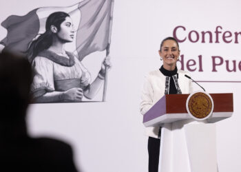 Pide Sheinbaum no asociar a migrantes con violencia. Foto de Presidencia de México