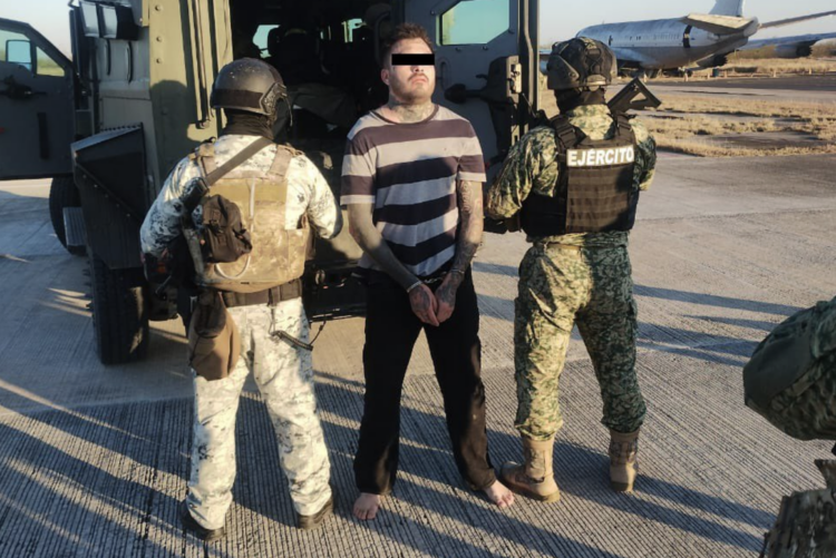 Detención de Ricardo 'N', líder del Cártel del Noreste en Nuevo Laredo. Foto de X Omar García Harfuch