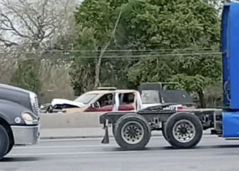 Un agresor abatido tras persecución en la carretera Reynosa-Río Bravo. Foto de Facebook Alerta Tamaulipas