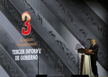 Américo Villarreal presenta su Tercer Informe de Gobierno. Foto de Gobierno de Tamaulipas
