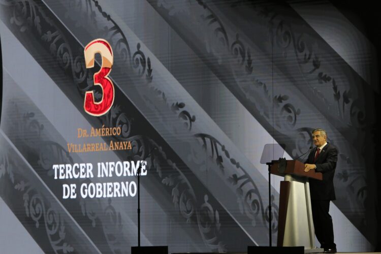 Américo Villarreal presenta su Tercer Informe de Gobierno. Foto de Gobierno de Tamaulipas